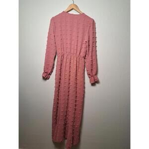 NEW BTFBM Orange Pink Sleeve Tiered Maxi Dress M